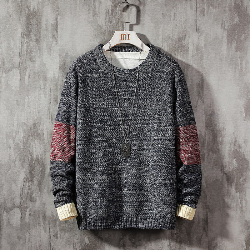 Casual All-match Loose Color-blocking Sweater