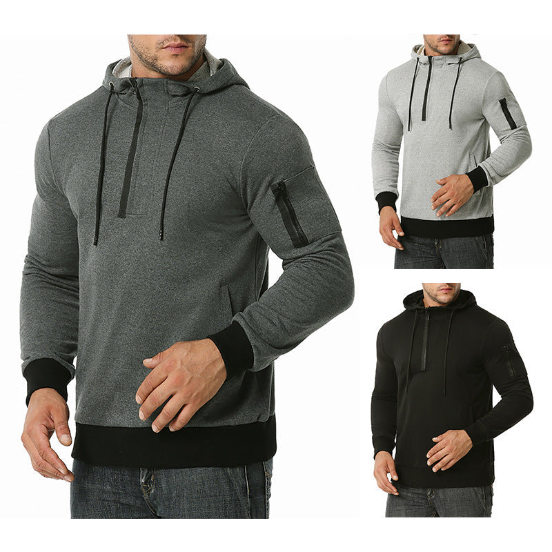 Men's Casual Outdoor Sports And Leisure Hooded Sweater Jacket