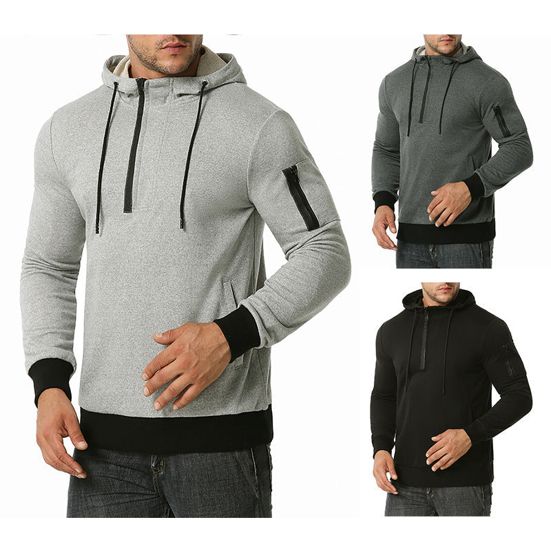 Men's Casual Outdoor Sports And Leisure Hooded Sweater Jacket