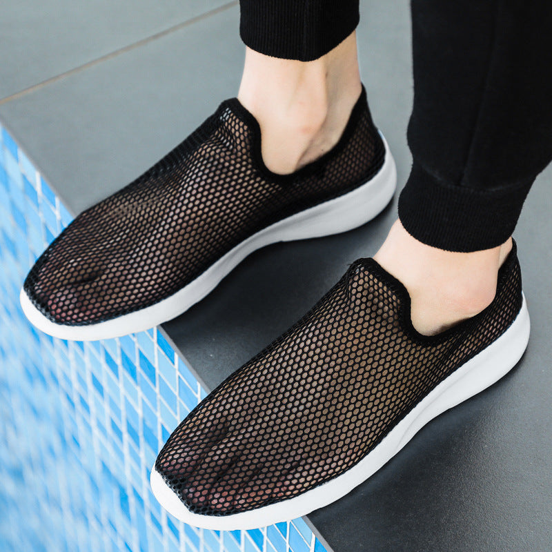 Men's Breathable Hollow Casual Shoes Mesh Shoes