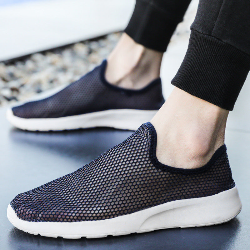 Men's Breathable Hollow Casual Shoes Mesh Shoes