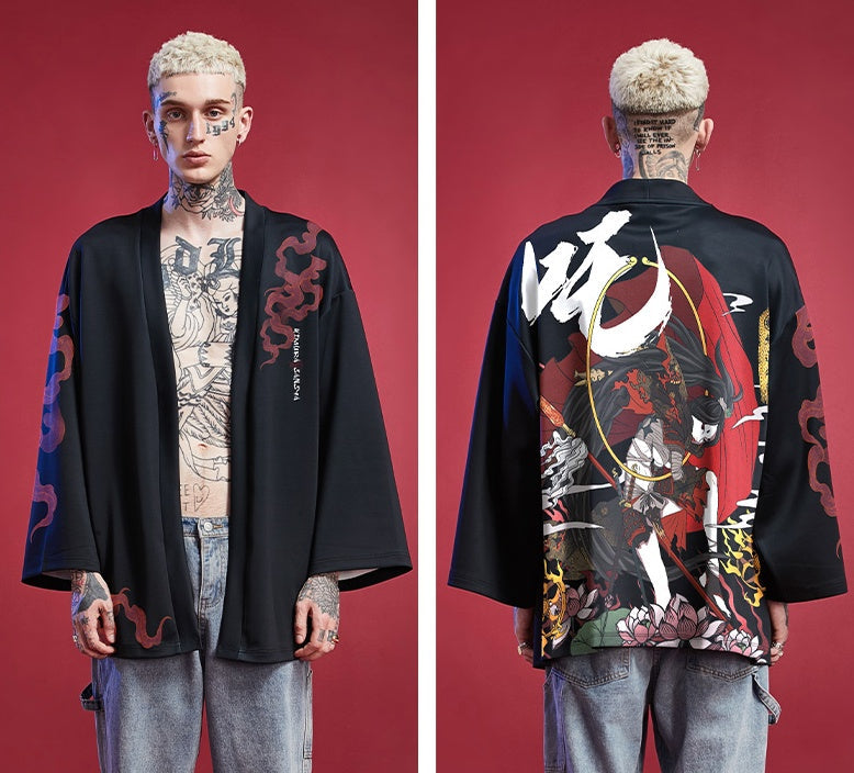 Kimura Sansha Spring Summer New Hanfu Chinese Style National Tide Original Robe Sun Protection Jacket Cardigan Men's Trendy