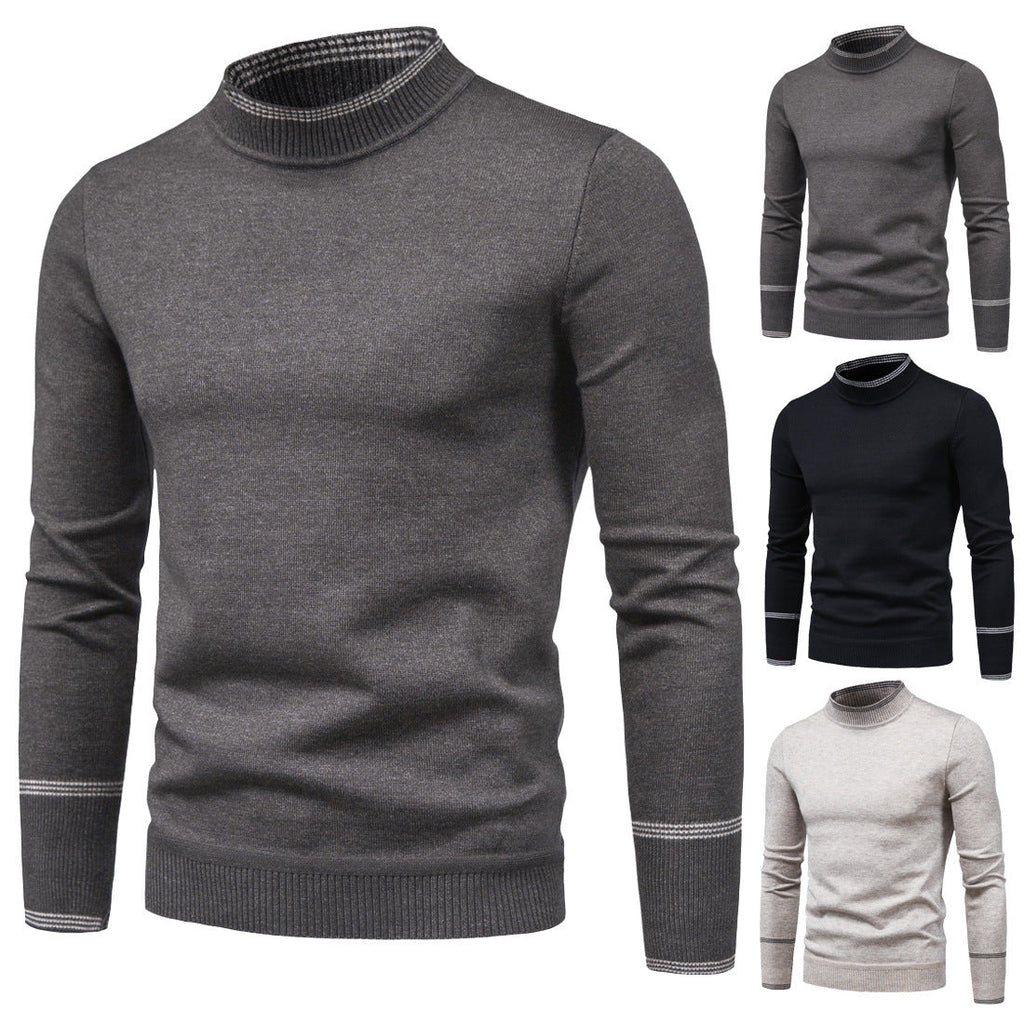 Half High Neck Long Sleeve Sweater Slim Bottoming Shirt