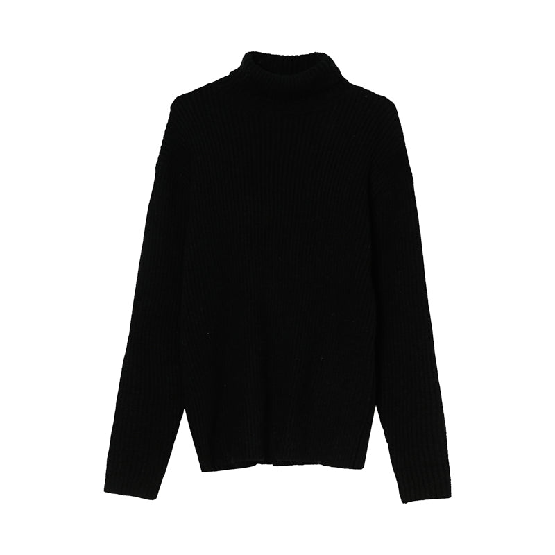 All-match Stretch Turtleneck Sweater Men's Solid Color Base Bweater
