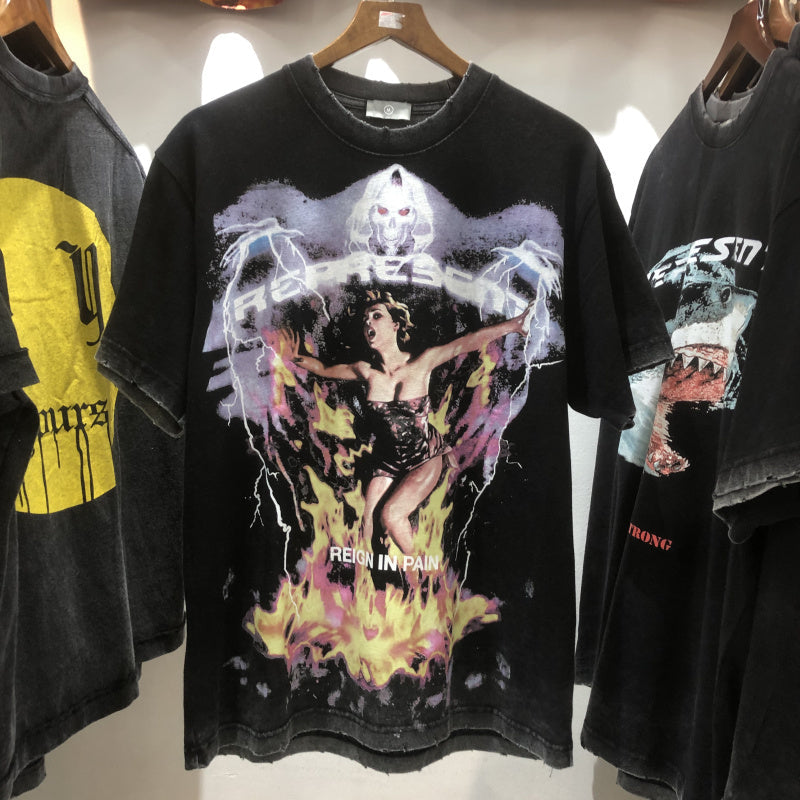 New Fashion Brand Hip Hop Personalized Short Sleeve