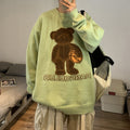 Cute Bear Jacquard Sweater Couple Loose And Lazy Warm Sweater