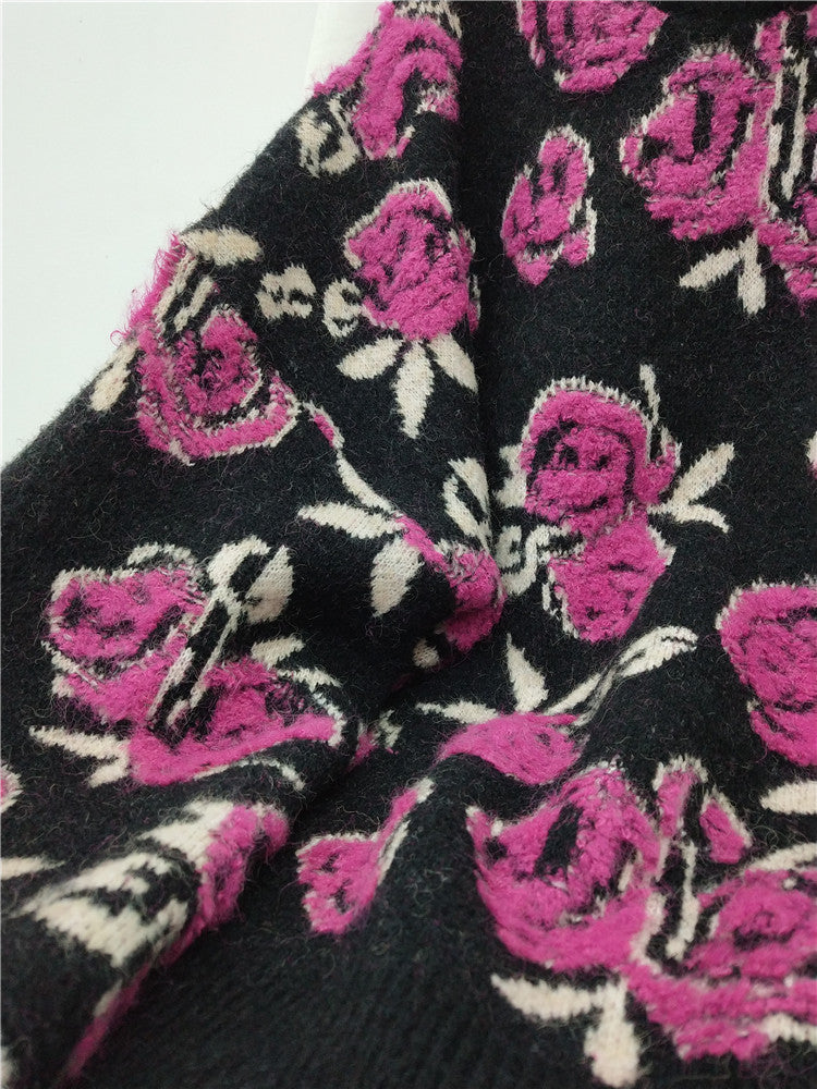 Nomikuma Vintage Flower Sweater Women Autumn New Knitted Tops O Neck Long Sleeve Retro Loose Pullover Jumpers Sueter Mujer 3c517