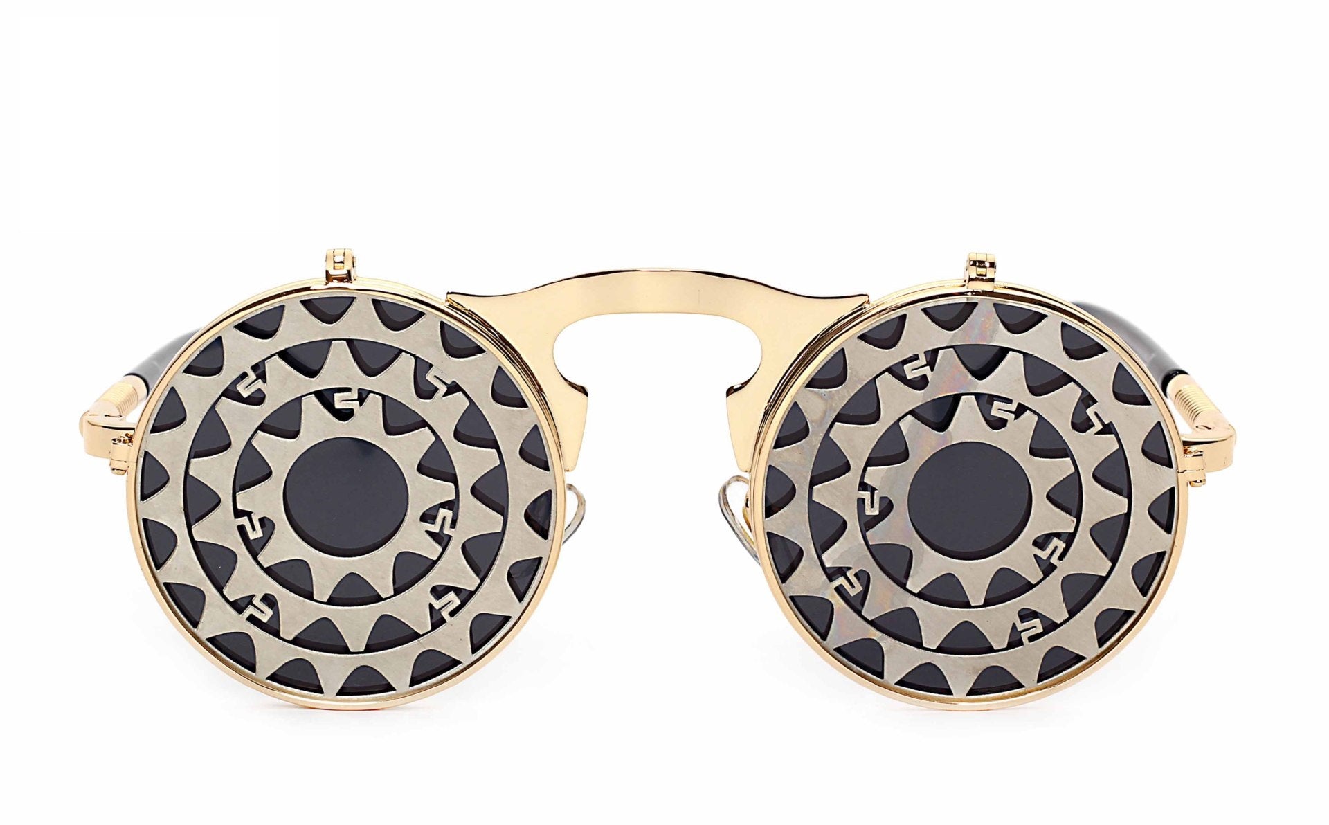 Retro Steampunk Flippable Design Sunglasses