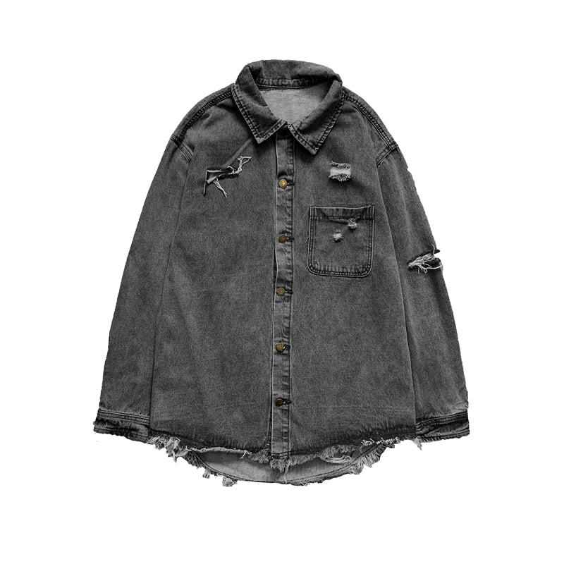 Men's Korean Style Trendy Ripped Jacket