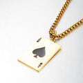 Cards Titanium Steel Necklace