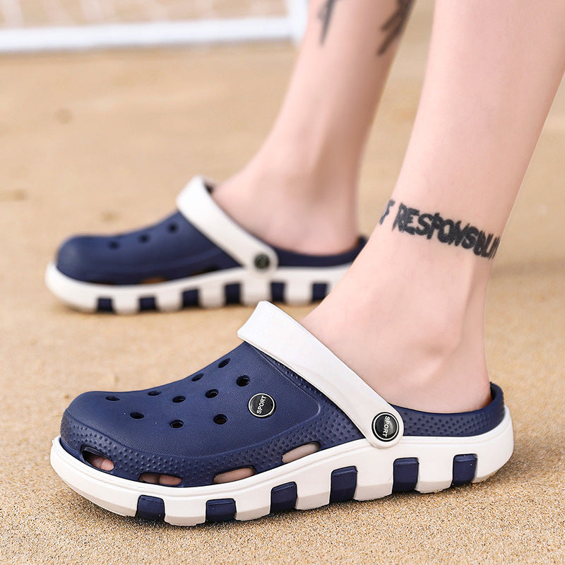 Two Wear Sandals And Slippers Men's Large Size Non-slip Fashion Outer Wear On The Beach