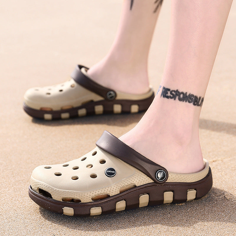 Two Wear Sandals And Slippers Men's Large Size Non-slip Fashion Outer Wear On The Beach