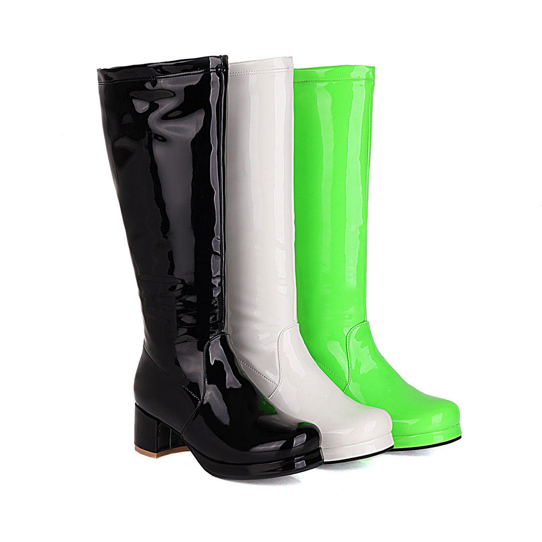 New Mid-Heel High Boots Lolita Lo Women'S Boots Plus Size
