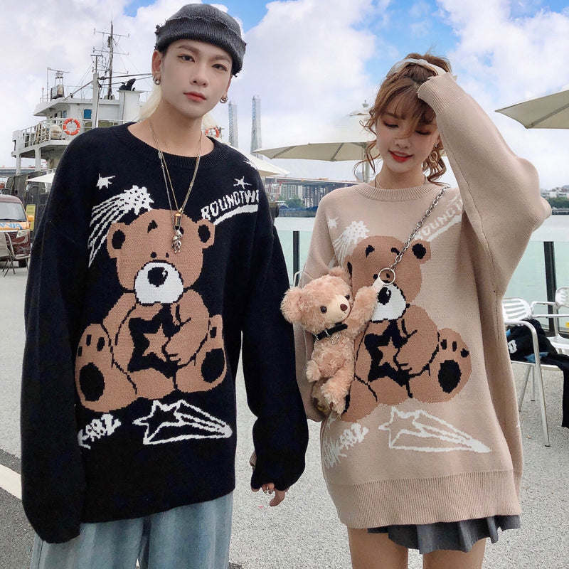 Trendy Net Red Bear Sweater Men And Women National Tide Brand