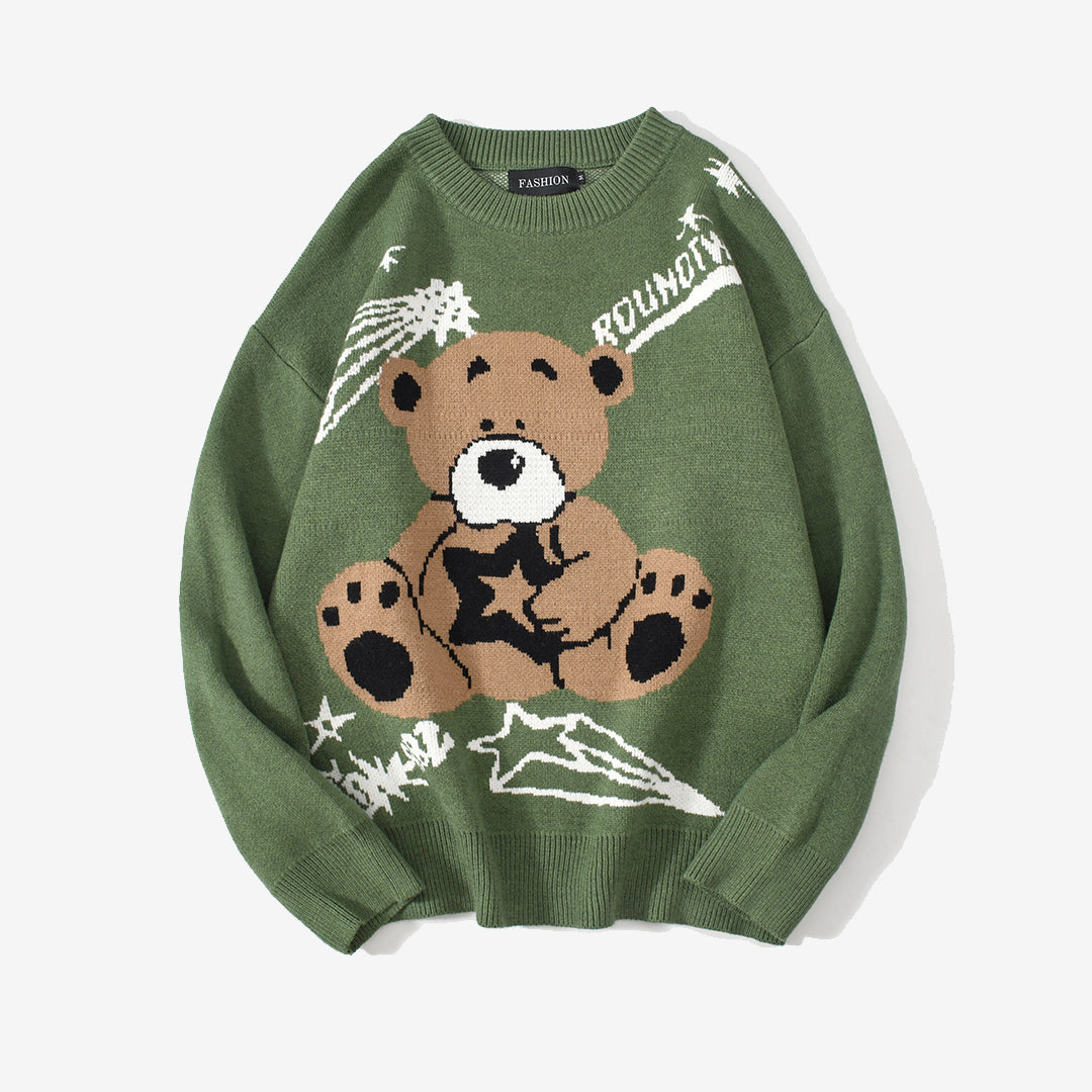 Trendy Net Red Bear Sweater Men And Women National Tide Brand