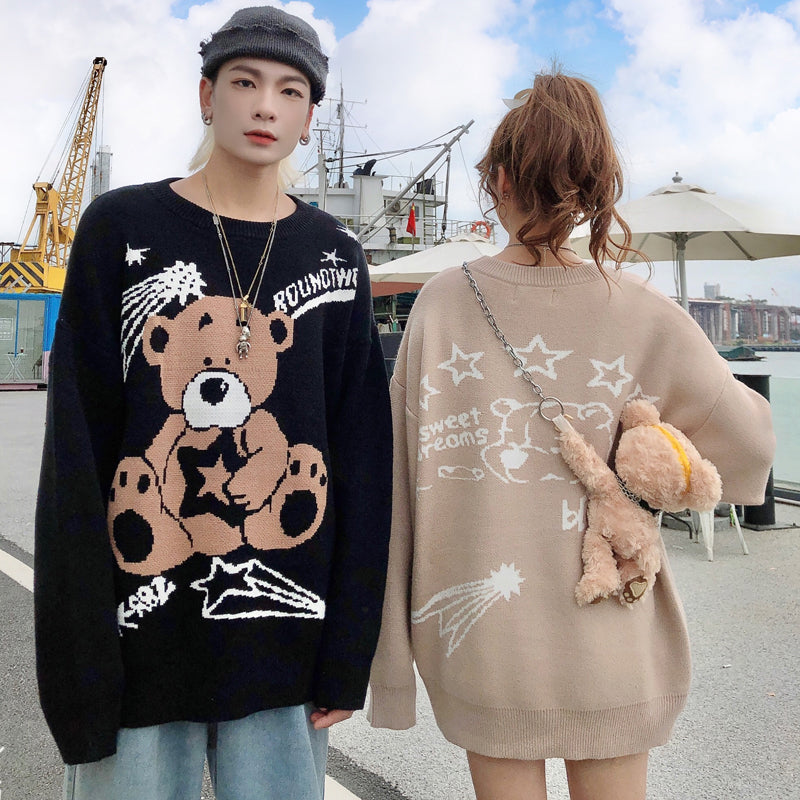 Trendy Net Red Bear Sweater Men And Women National Tide Brand