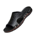 Summer New Cool And Breathable Men's Shoes One Word Slippers Beach Sandals