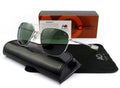 square Polarized Glass Lens Sunglasses