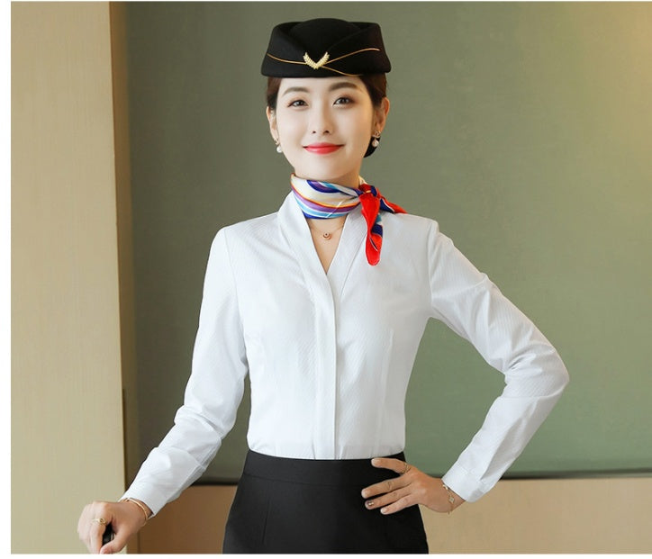 Korean Professional Short-sleeved Tooling Waist Waist Shirt Korean Formal Overalls
