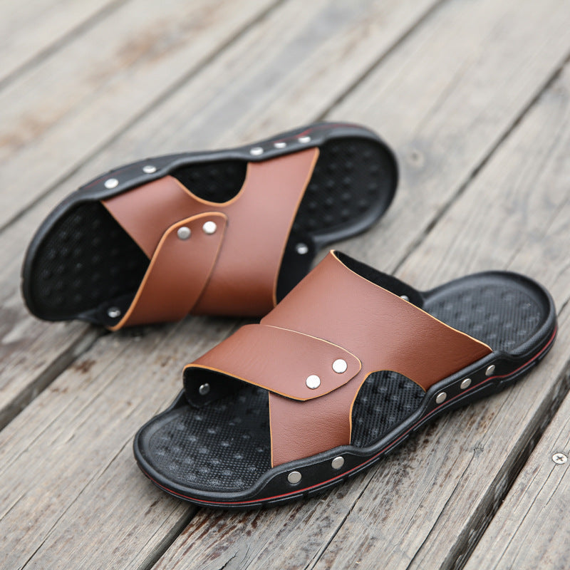 Fashionable Men's Soft Bottom Breathable Slippers