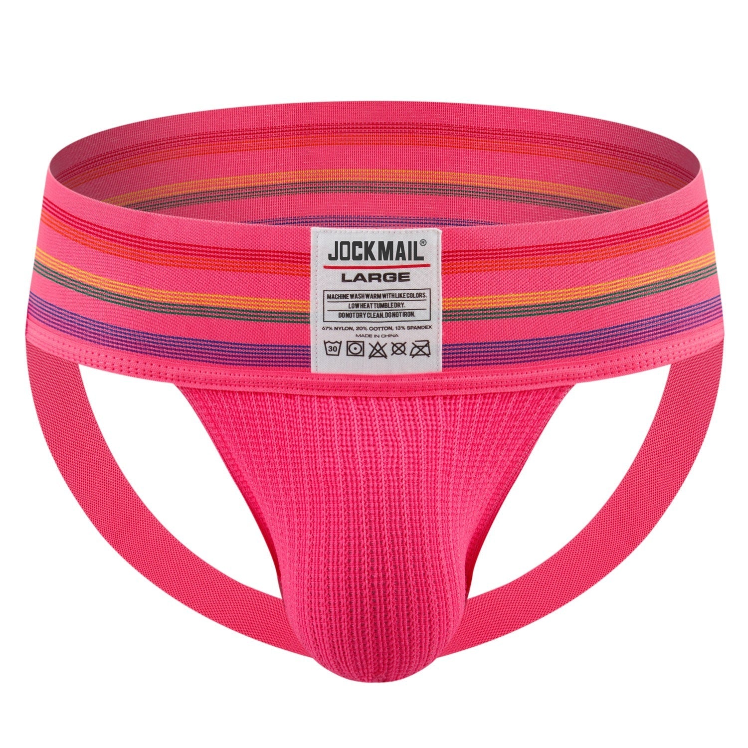 Men's T-back Wide Belt Breathable Rainbow