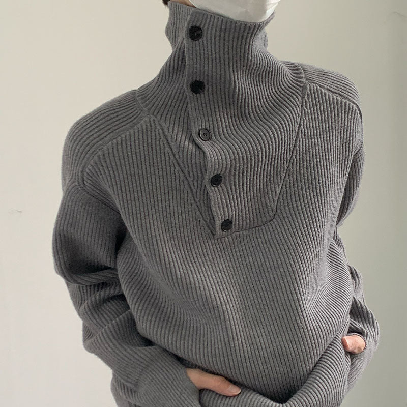 Sweater Men's Idle Style High-grade Round Neck Pullover Loose