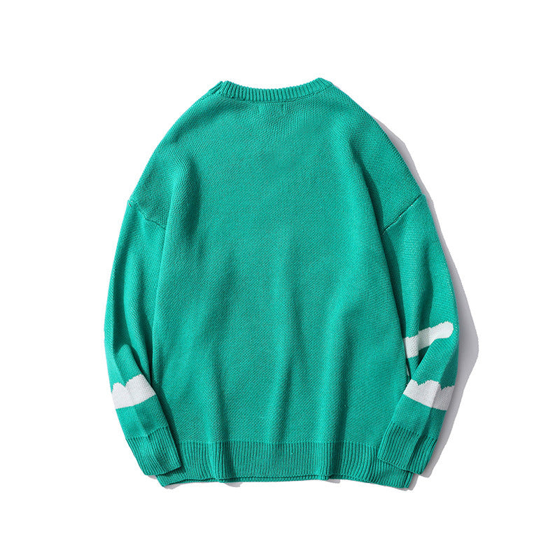 Ins Street Retro Polar Bear Pattern Sweater