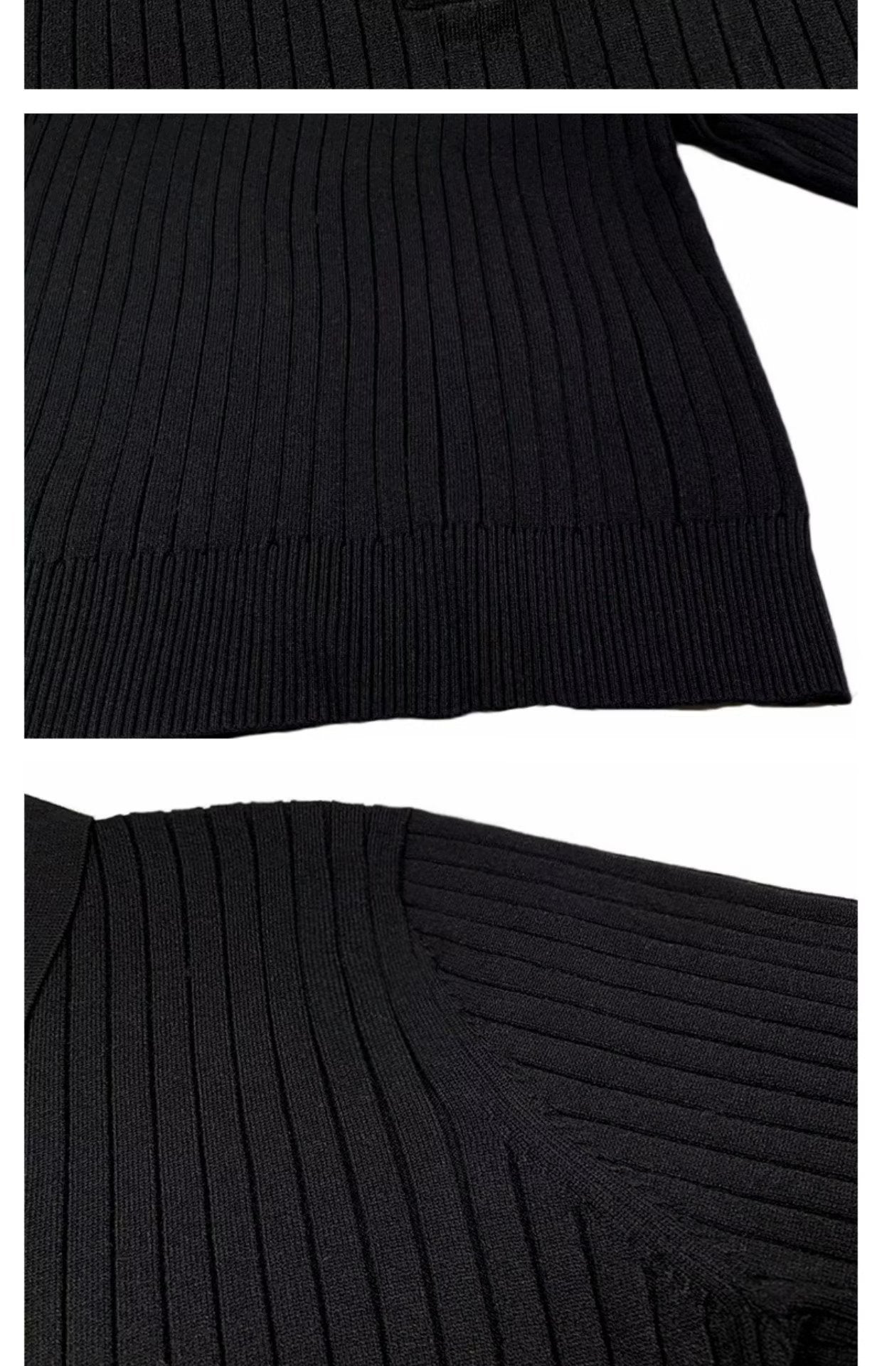 Autumn Polo Lapel Sweater Men's Long Sleeve Bottoming Shirt Top