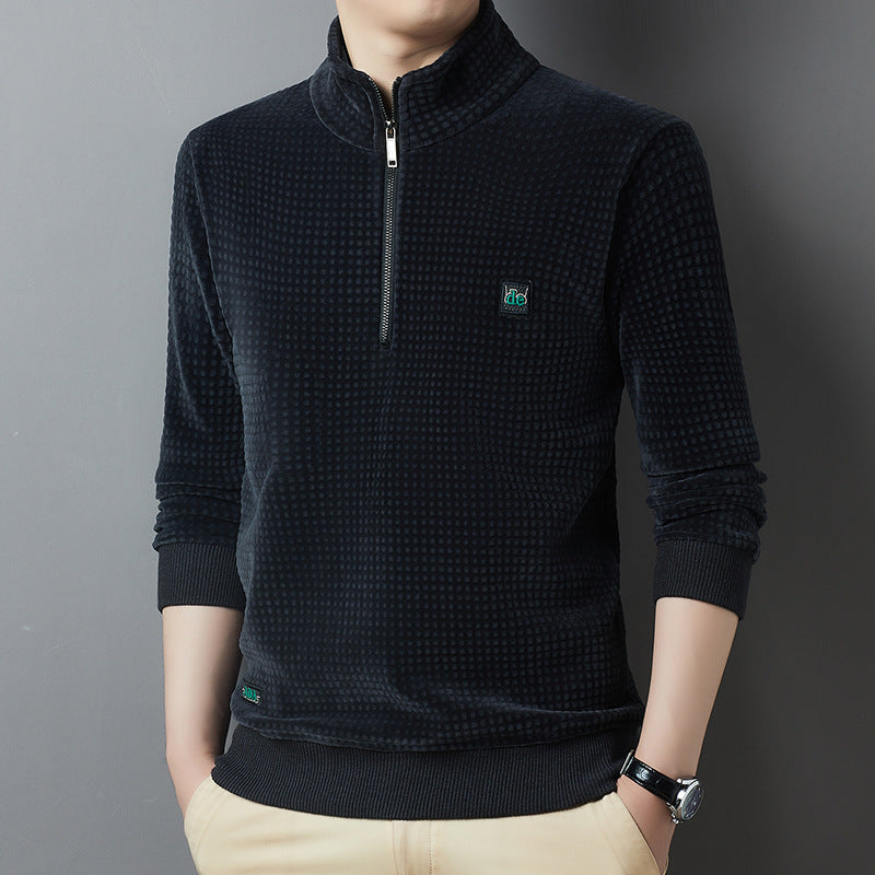 Men's Warm Casual Fleece And Thick Bottoming Shirt