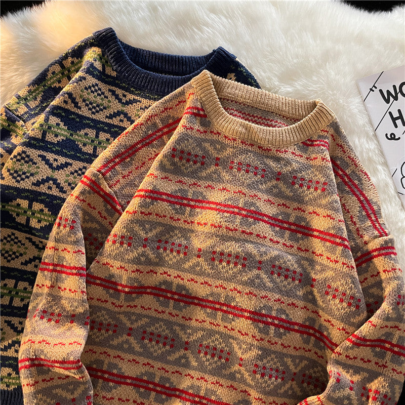 Men's Loose Retro Ethnic Leisure Warm Sweater