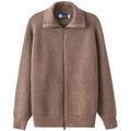 Autumn And Winter Zip-up Knit Cardigan Turtleneck Sweater For Men