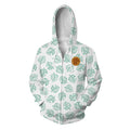 3D printed hooded cardigan jacket