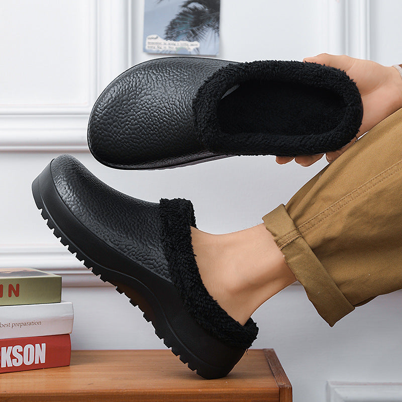 Fashion Personality Fleece-lined New Closed Toe Casual Sports Slippers Men