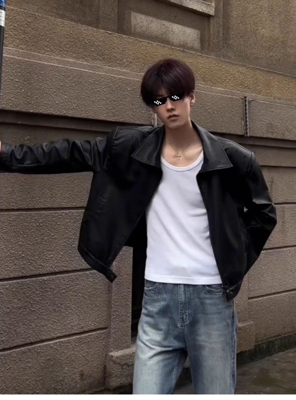 Leather Casual Baseball Uniform Motorcycle Jacket