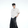 Niche Exquisite Rhinestone Metal Zipper Design Short Sleeve