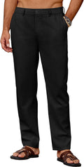 Men's Casual Breathable Drawstring Pants Breathable Casual Pants With Slight Stretch