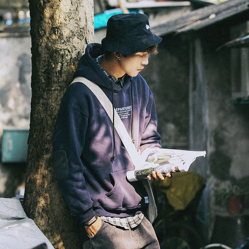 Men's loose top hooded sweater