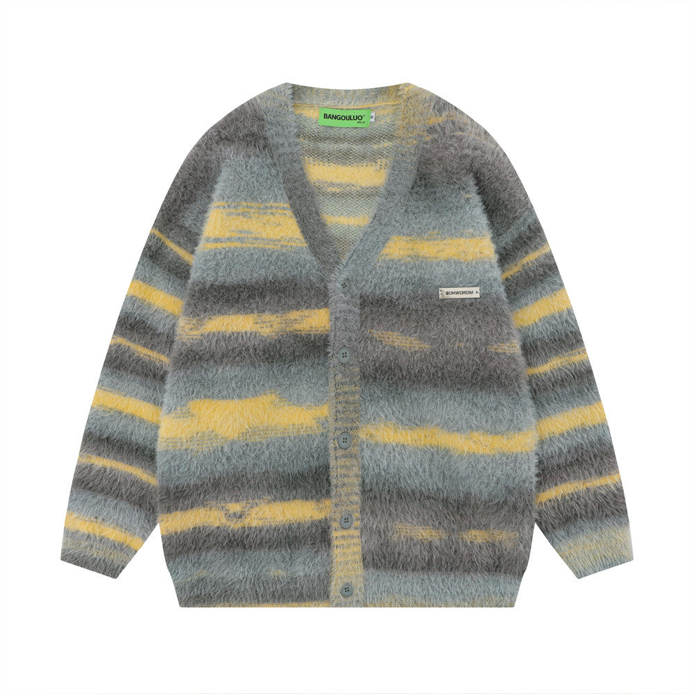 Fashionable Knitted Men's Sweater Coat