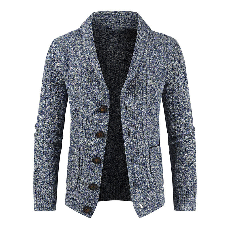 Chain Link Knit Cardigan Men's Fashion Loose Jacket Men