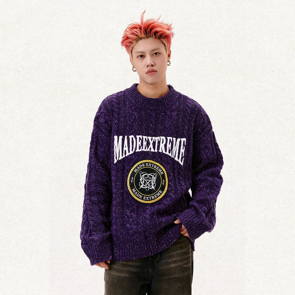 Vintage Thick Twisted Snowflake Sweater Sweater For Men