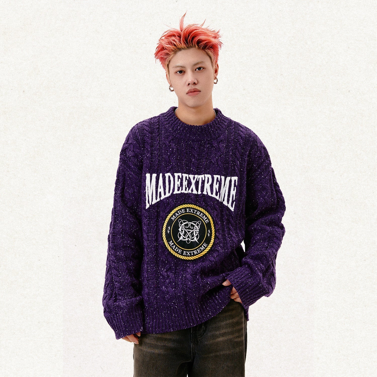 Vintage Thick Twisted Snowflake Sweater Sweater For Men