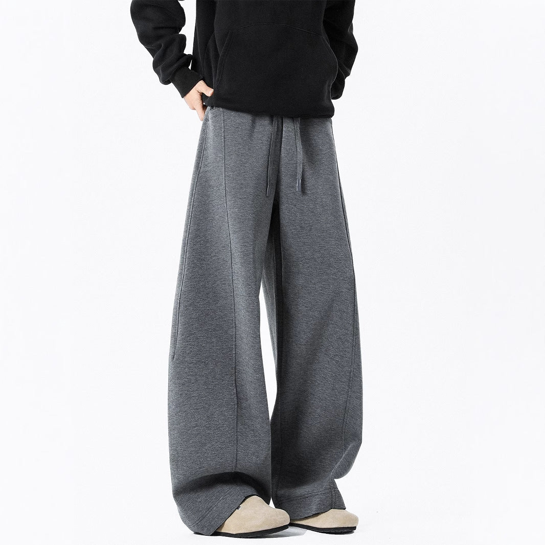 Men's Winter American High Street Relaxed Dark Gray Pants