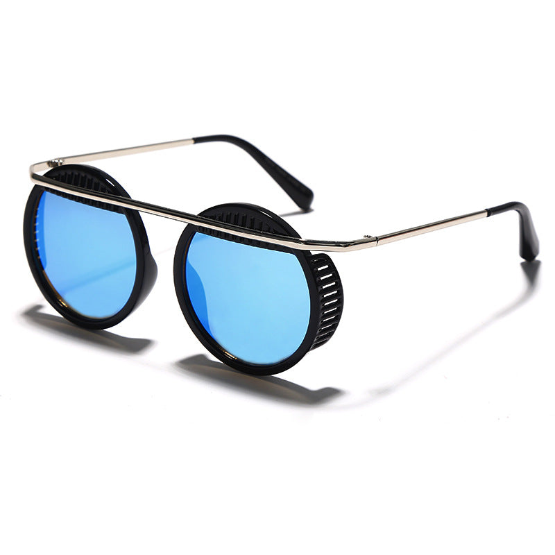 New round frame steampunk sunglasses