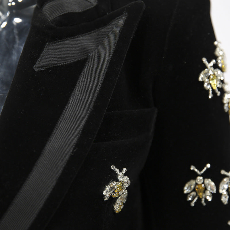 Velvet style blazer men