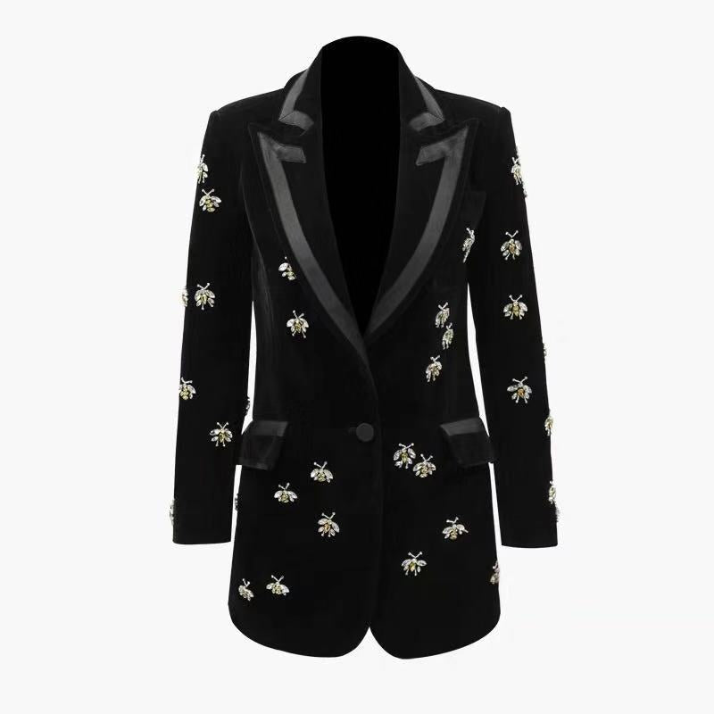 Velvet style blazer men