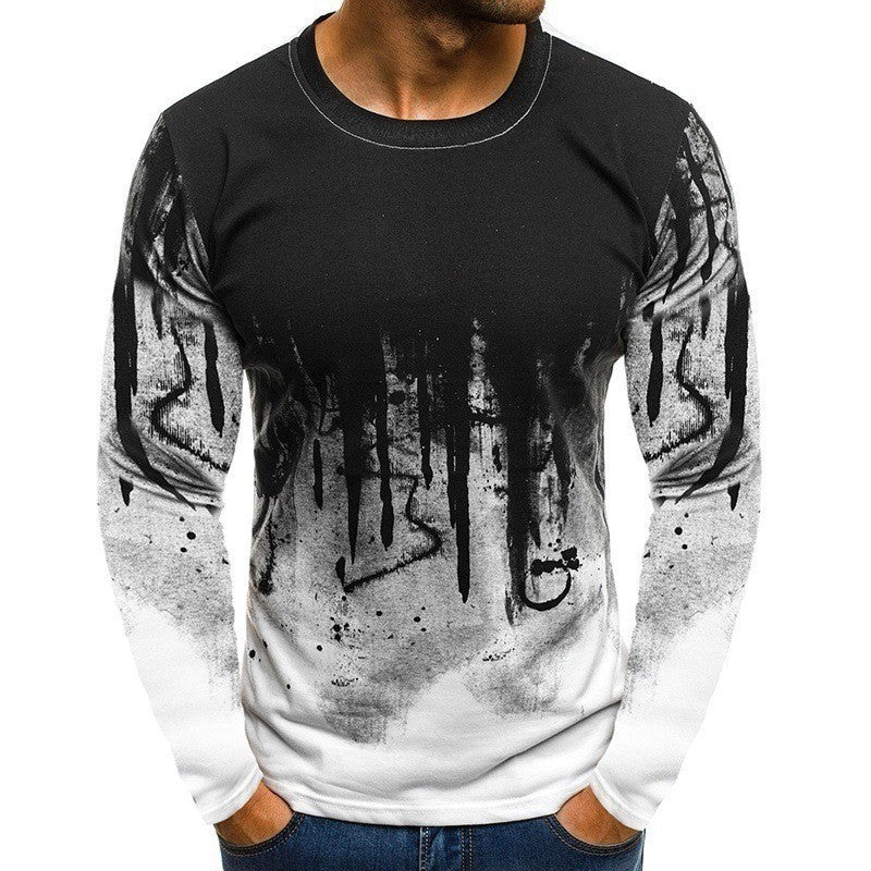 Men's Autumn And Winter T-shirt Fashion Sports Long Sleeve
