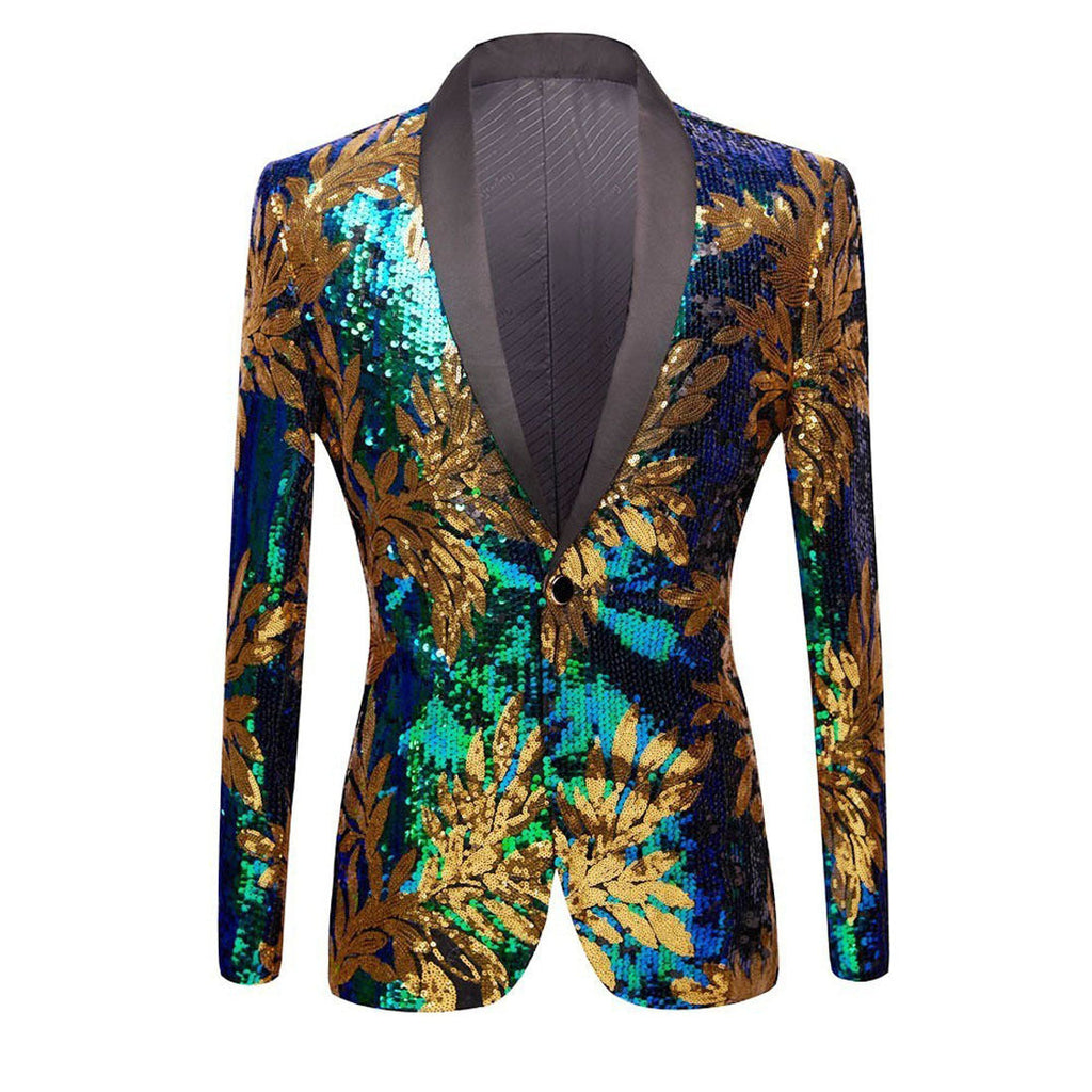 Sequin Leaf Singer-actor Nightclub Bar Performance Outfit