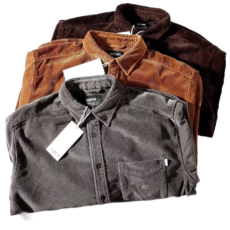Long Sleeve Shirt New Japanese Hong Kong Style Loose Shirt