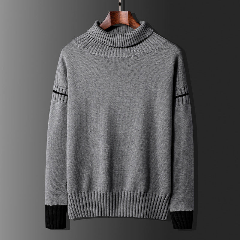 Men's long-sleeved round neck sweater