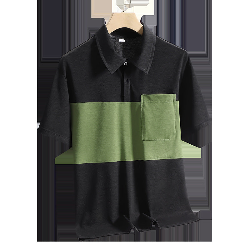 New Ice Silk Quick-drying Polo Shirt Men's Short-sleeved T-shirt